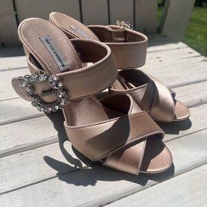 Soft pink Tabitha Simmons Rehmer Crystal Buckle Sandal